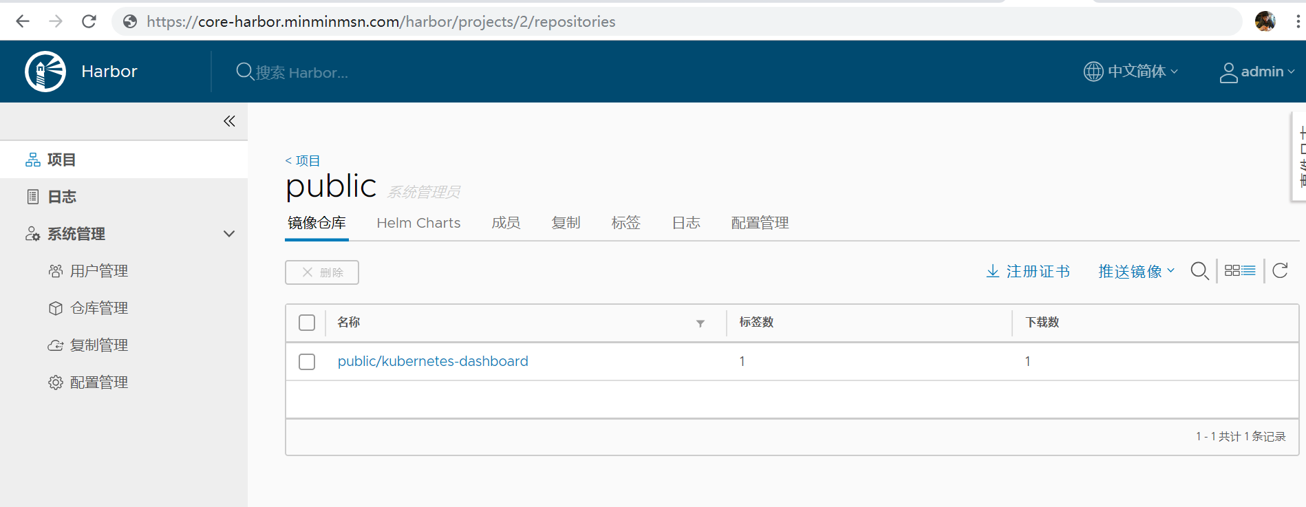 kubernetes1.13.1集群集成harbor-helm