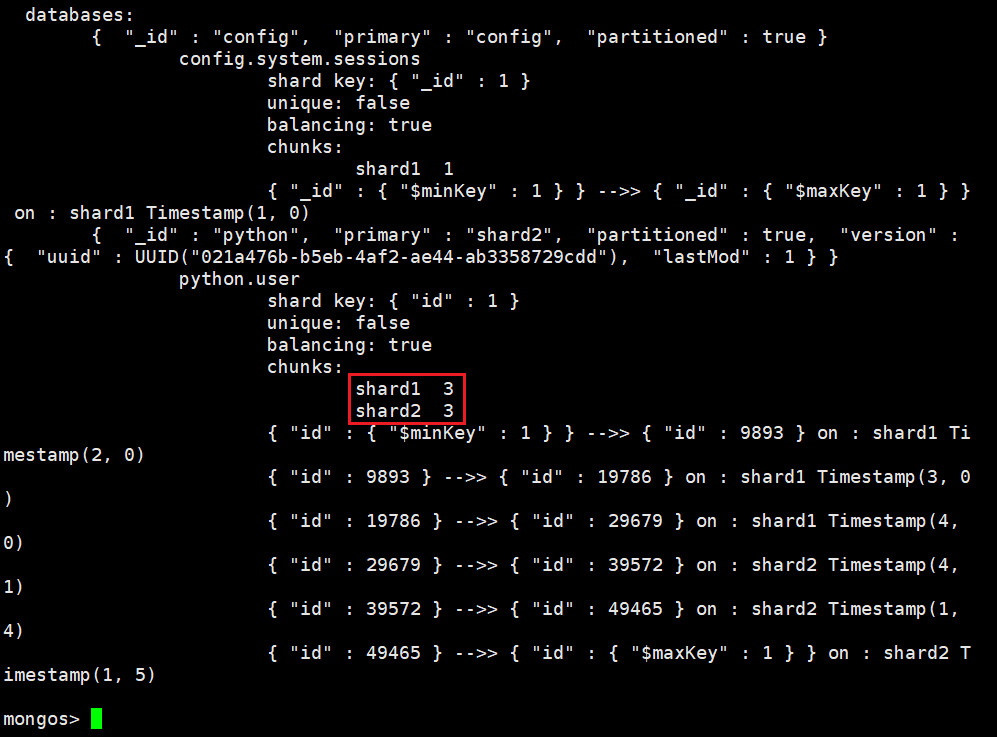 mongodb分片