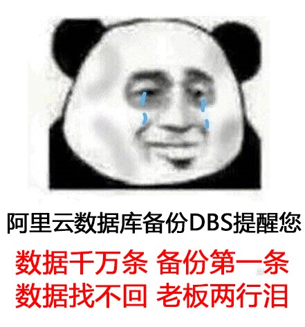 数据千万条，备份第一条，数据找不回，老板两行泪