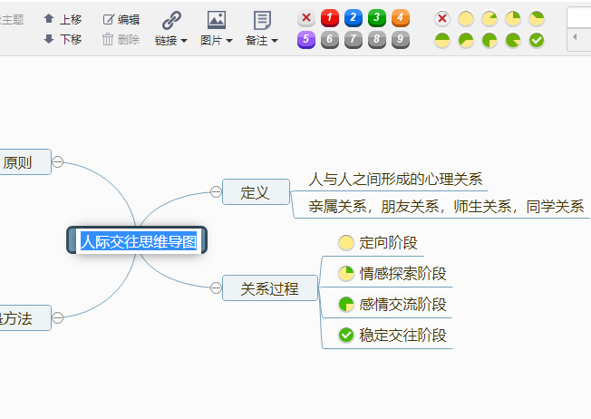 利用在线画图工具绘制人际交往思维导图方法介绍