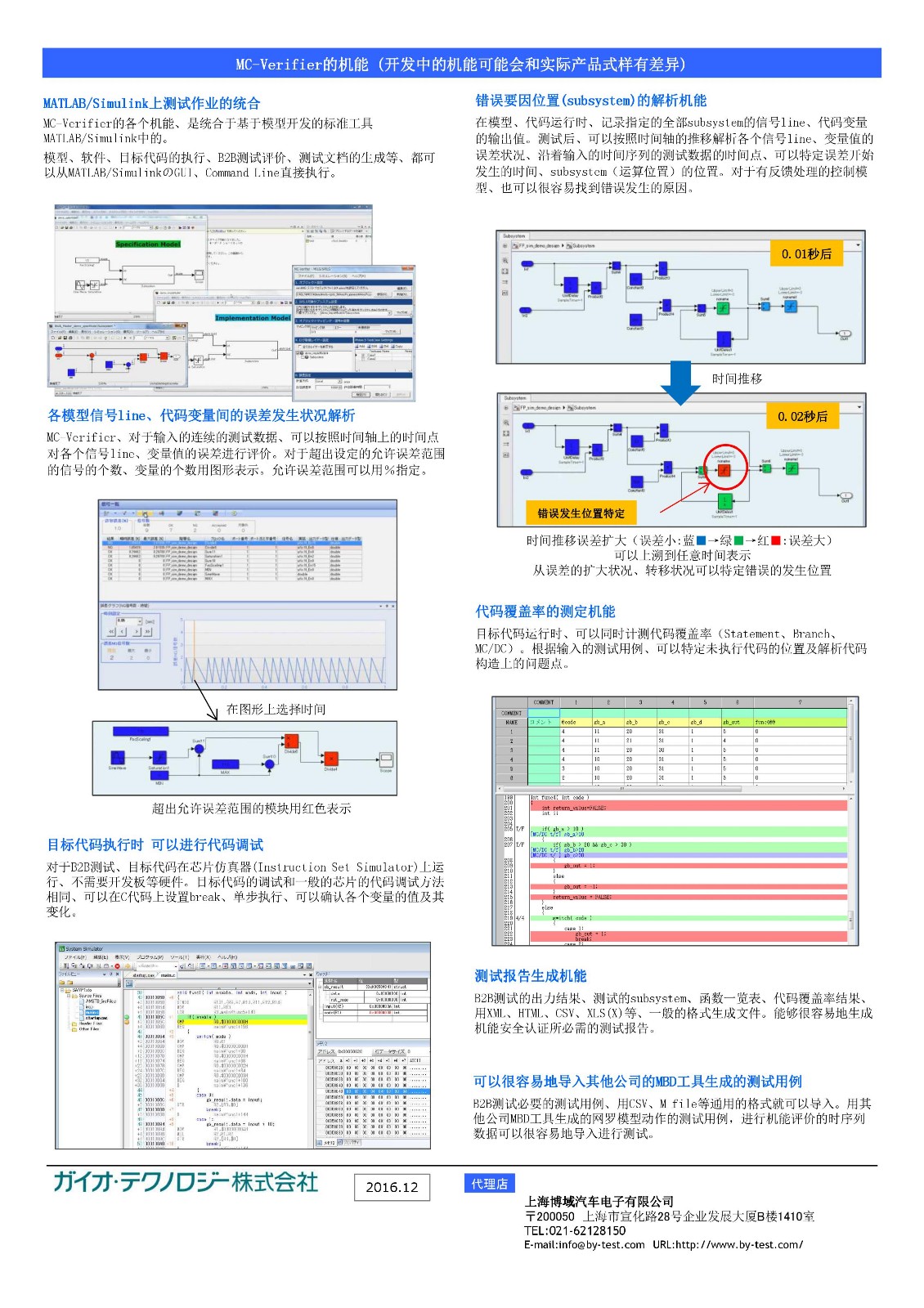 基于模型开发 Back-to-Back测试统合工具-MC-Verifier