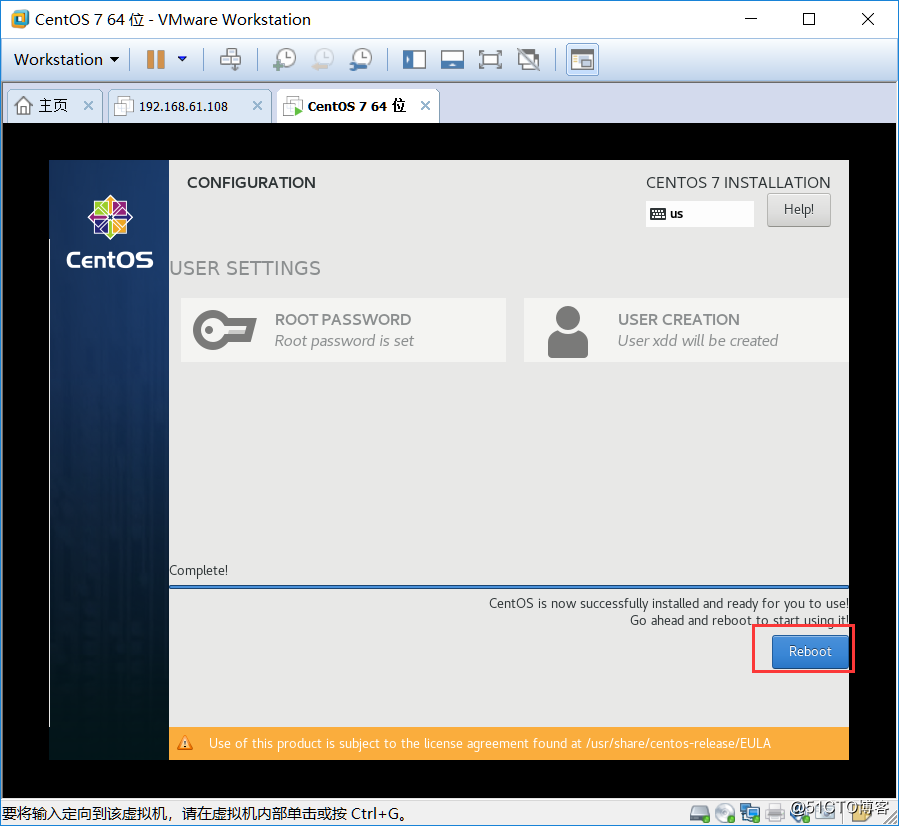 VMware Workstation中安裝Centos7.6.18