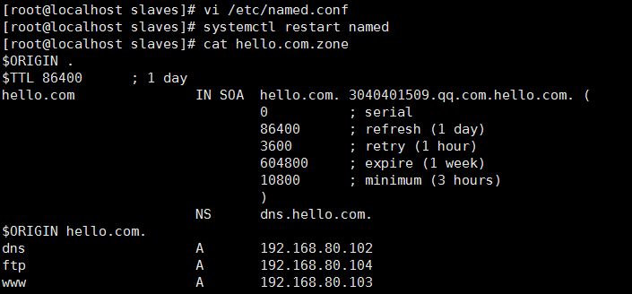 CentOS7 DNS主从同步