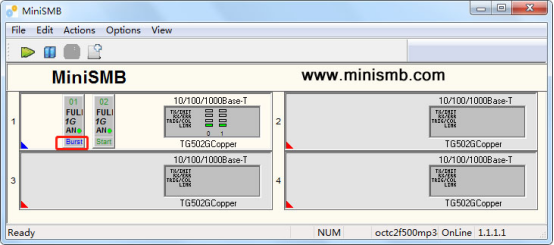 smartbits的国产版本minismb-使用burst模式