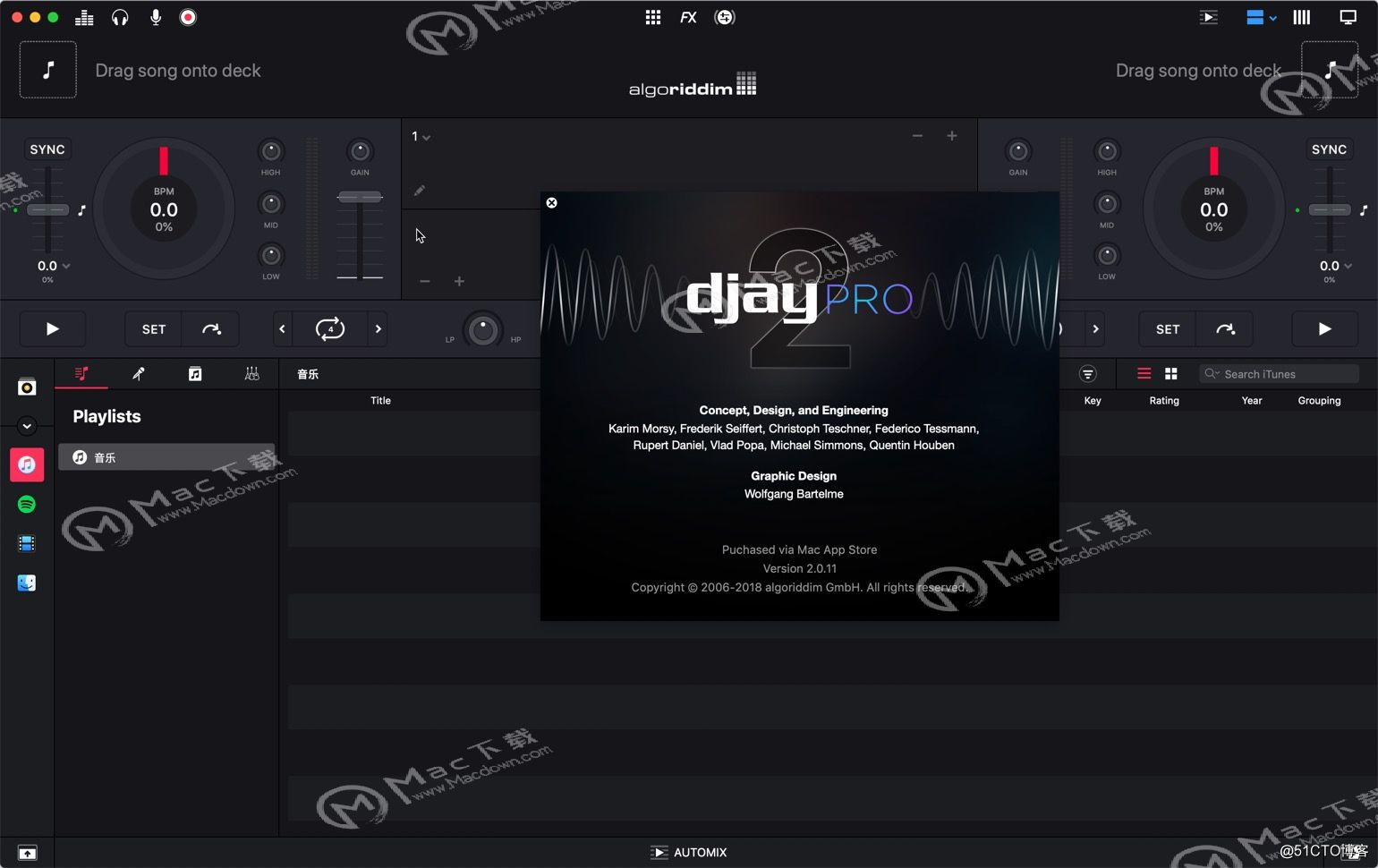 完整的DJ表演工具包djay Pro 2 Mac，DJ打碟神器