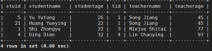 MYSQL-多表查询