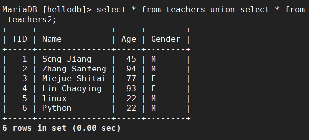 MYSQL-多表查询