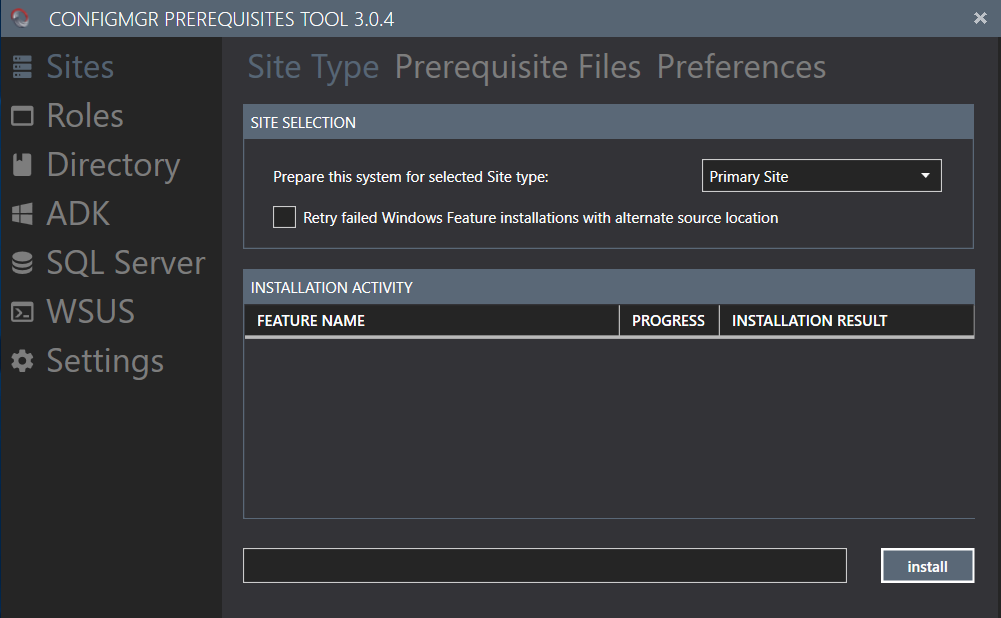 CMPT1.ConfigMgr Prerequisites Tool简介