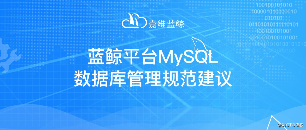 Blue Whale platform MySQL database management practices recommendations