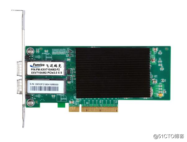 基于IntelXXV710芯片推出的25G光纤网卡-双端口万兆光纤网卡