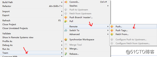 eclipse create a local git repository, and updates the local git repository to a remote server