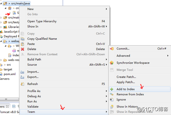 eclipse create a local git repository, and updates the local git repository to a remote server