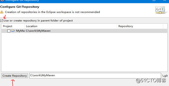 eclipse create a local git repository, and updates the local git repository to a remote server