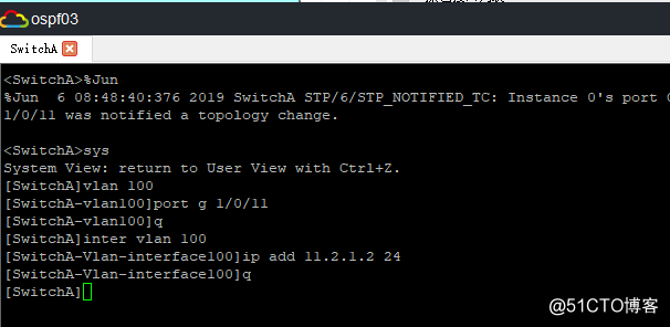 Training Case OSPF configuration (two)