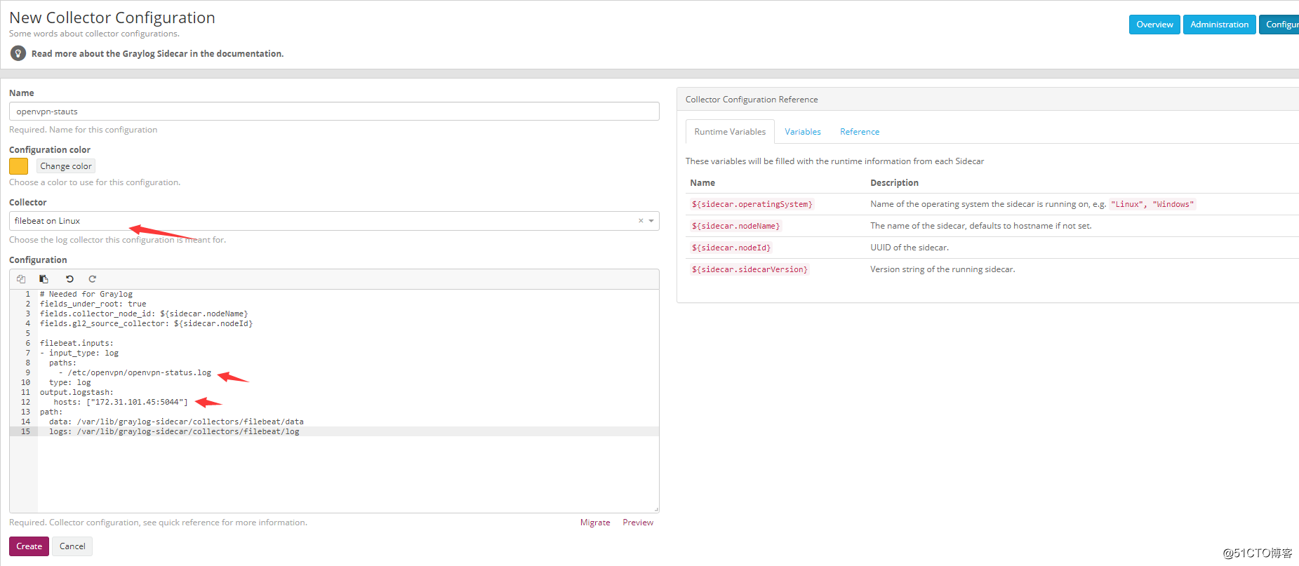 使用graylog3.0收集open×××日志进行审计