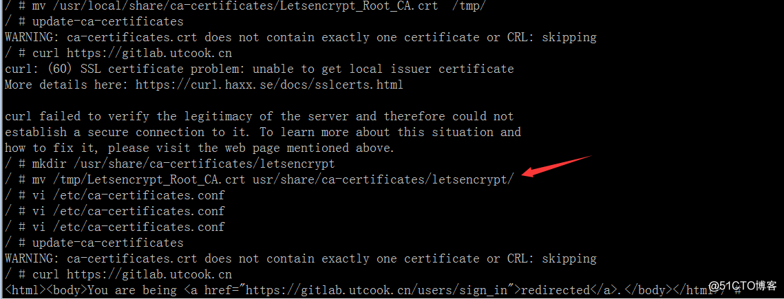 Alpine Linux添加Let's Encrypt CA证书或者自签CA证书