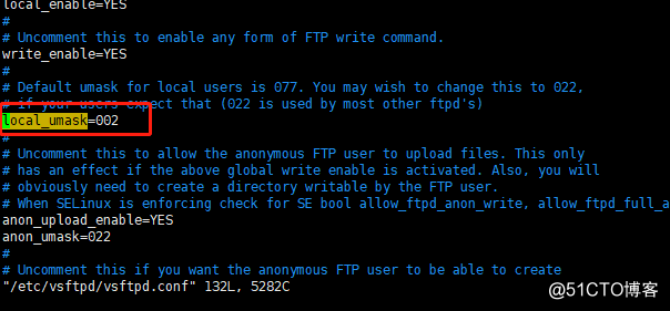 vsftp用户ftp能上传,删除不能下载，umask权限不对