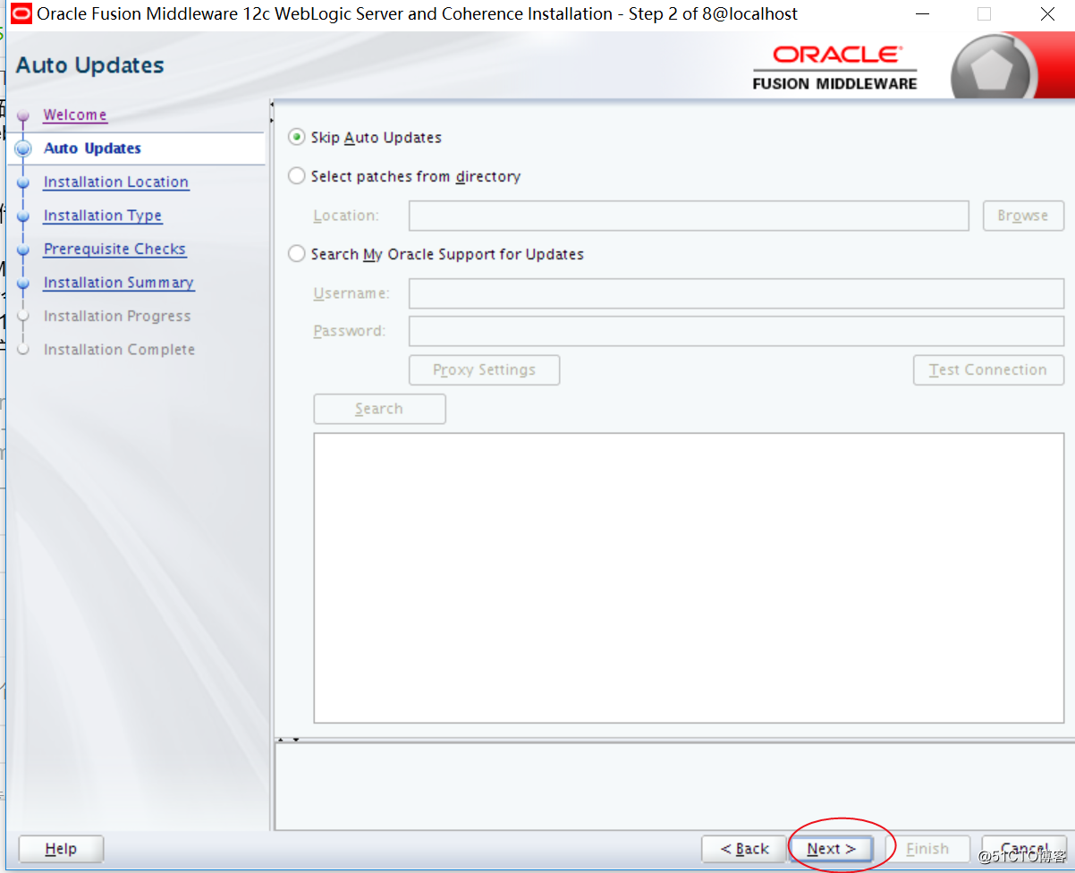 On linux weblogic 12c version of the installation