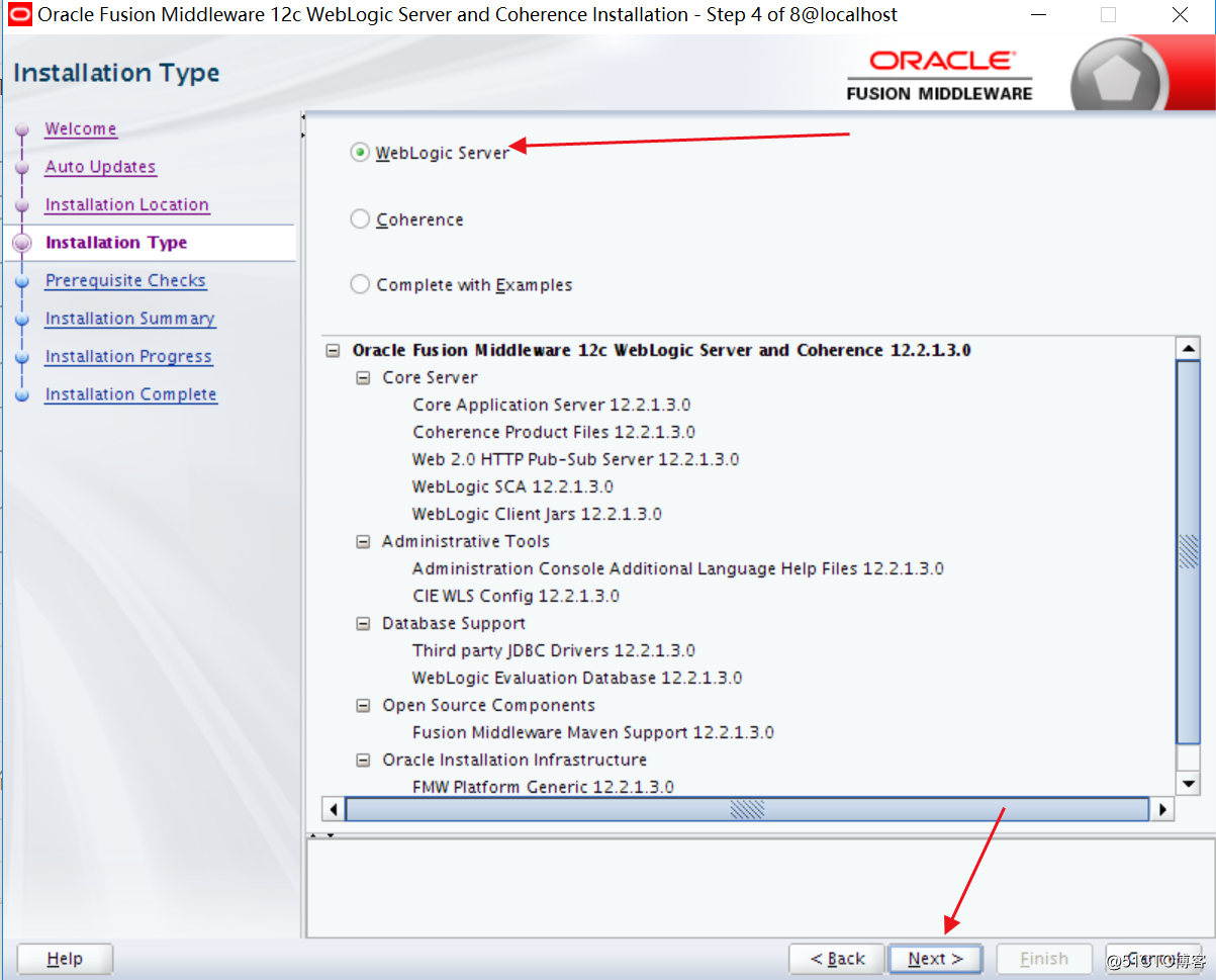 On linux weblogic 12c version of the installation