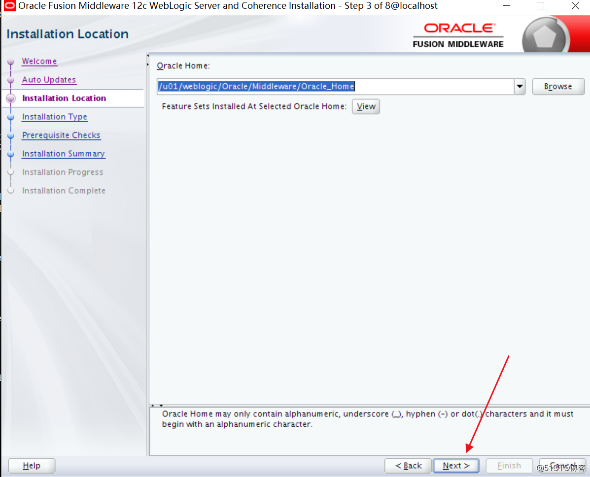 On linux weblogic 12c version of the installation