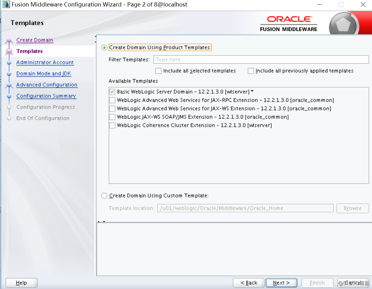 On linux weblogic 12c version of the installation