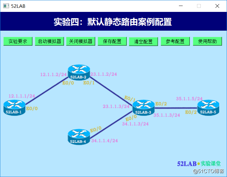 Cisco路由交换CCNP中级课程-实验4：默认静态路由案例配置