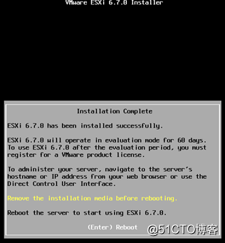 ESXI6.7 system installation and commissioning