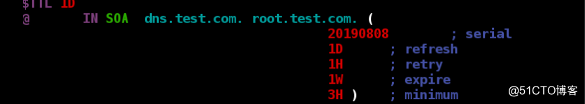 The primary DNS configuration from the synchronization linux