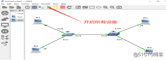 Cross-VLAN communication link via Trunk