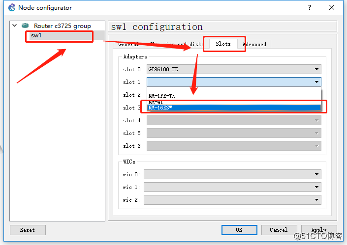 Experimental details of operation of the VLAN configuration