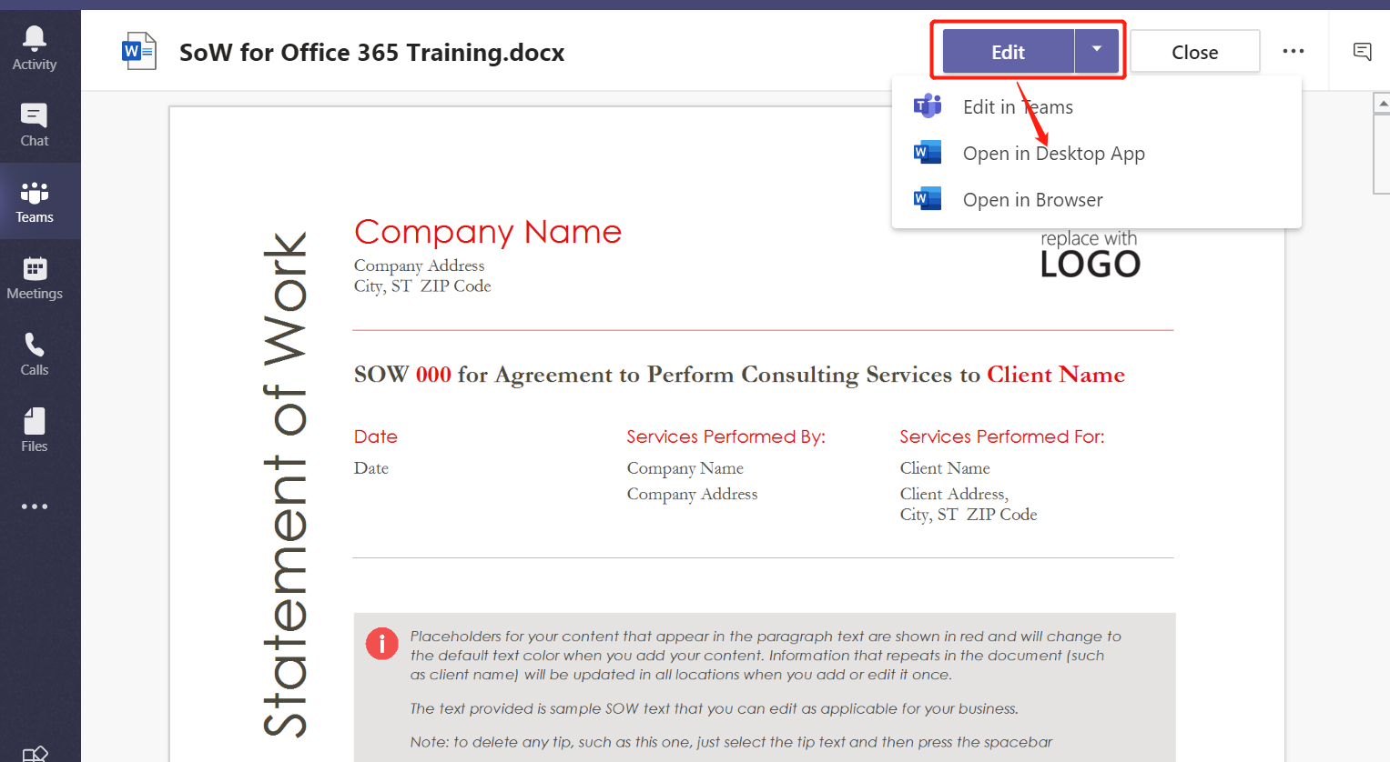 Office 365 小技巧 ：Microsoft Teams_ 就地编辑文档