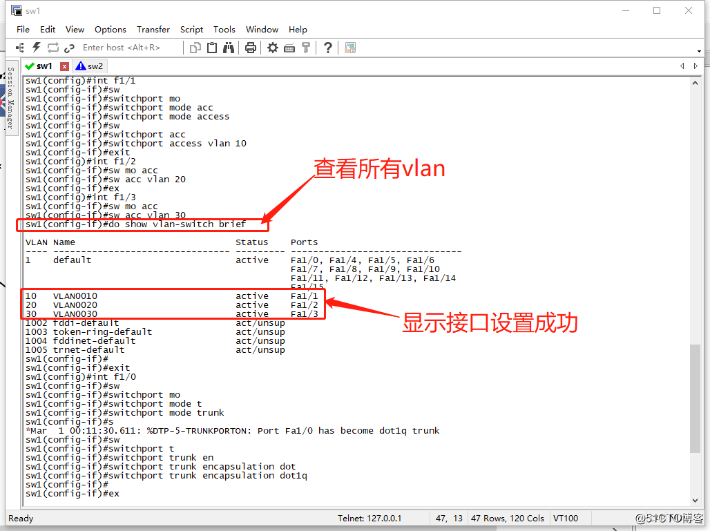 VLAN base (iii) in a three-layer GNS3 1.3.10 exchange the communication between different VLAN
