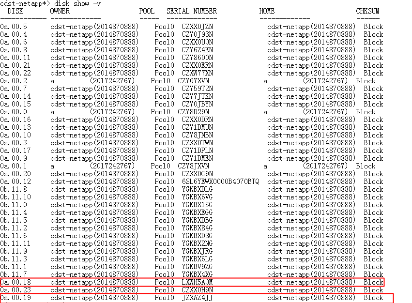 netapp存储设备更换硬盘