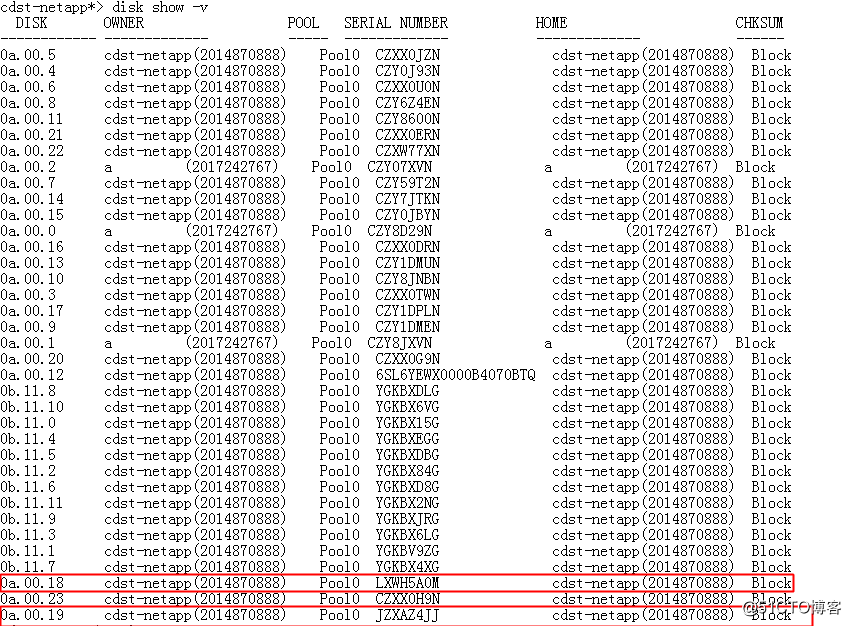 netapp存储设备更换硬盘