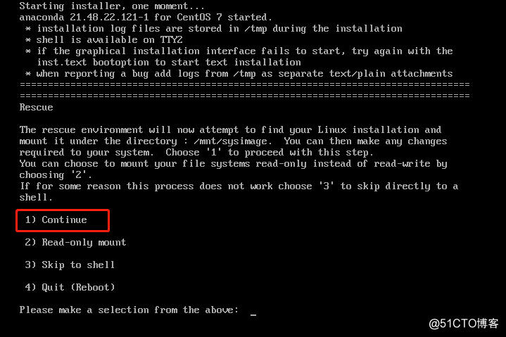 It centOS7 resets the administrator password