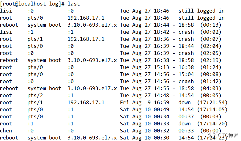Linux Centos7 Detailed log file