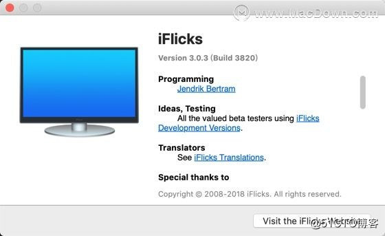 Mac用iFlicks（ビデオフォーマット変換ツール）が起動バージョン3.0.3中国