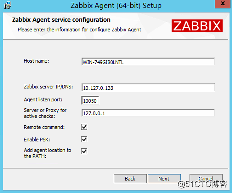 zabbix monitoring of Windows server