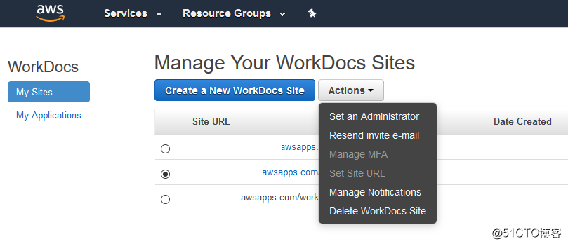 AWS WorkDocs for user rights management