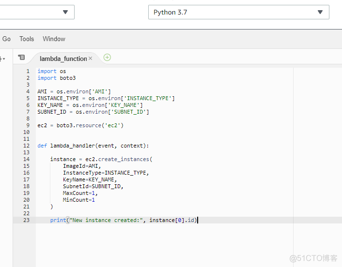 Lambda，AWS和Python的自动化管理操作 - 创建新的EC2 实例