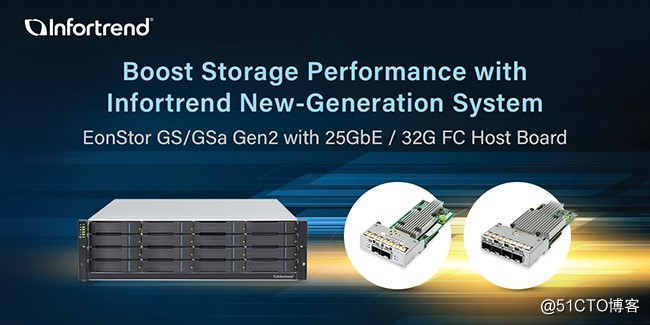 Infortrend新一代存储系统支持32Gb FC / 25GbE连接，性能更加强劲