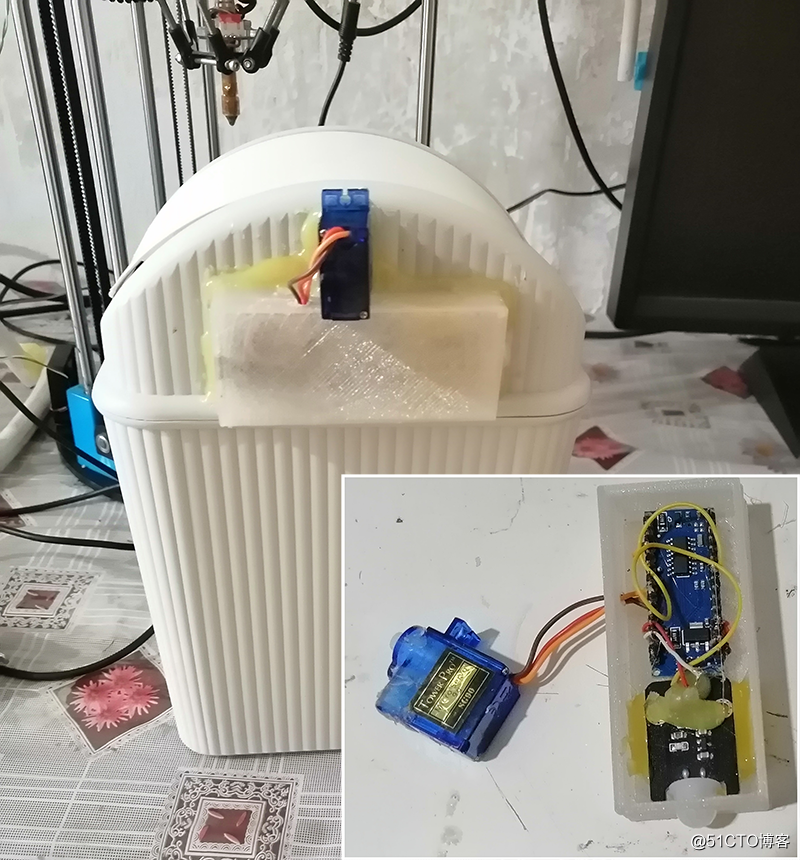 Make a smart trash can with arduino