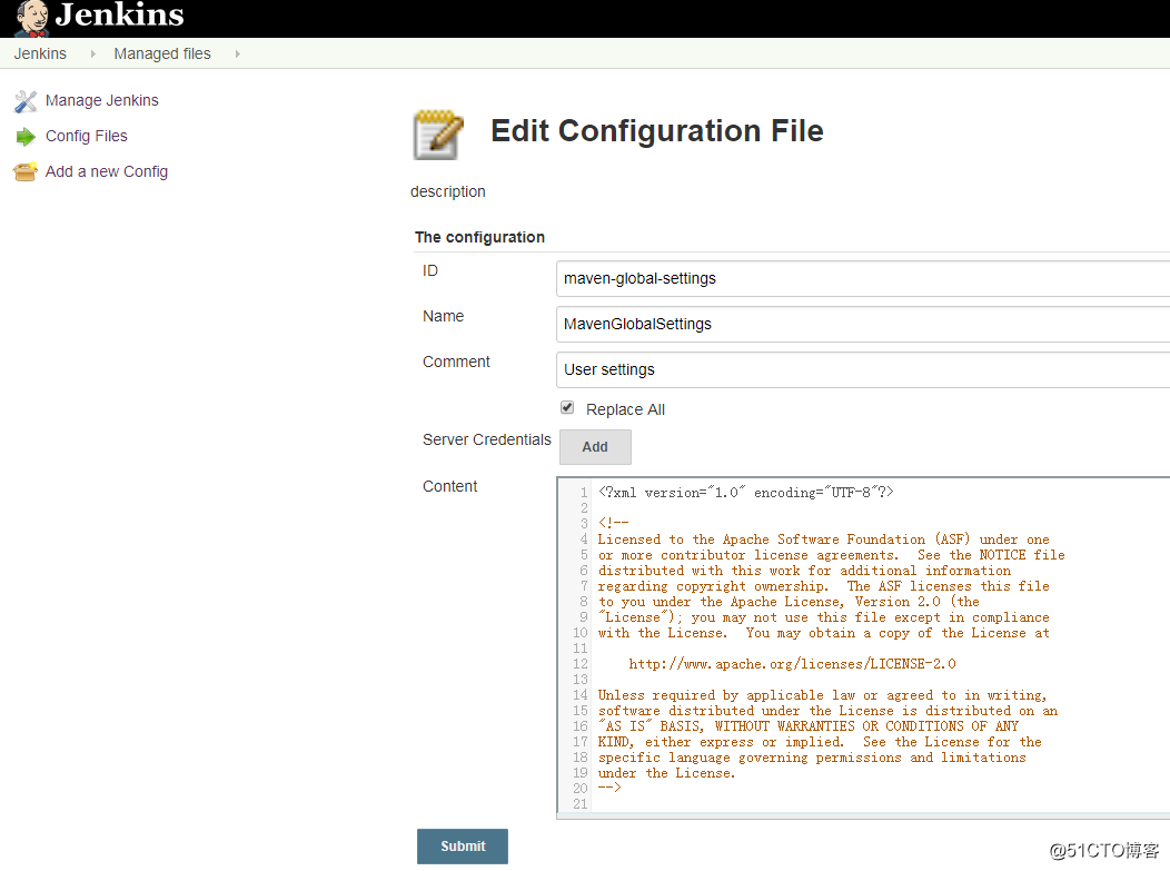 Edit Configuration File