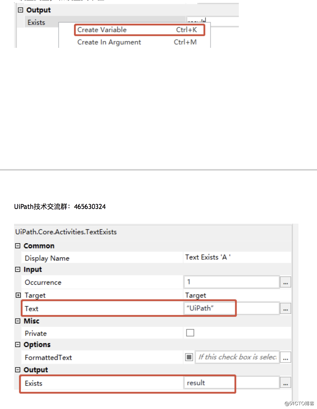 3.11 UiPath existence introduction and use of text Text Exists