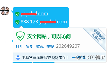 How to distinguish Tencent cloud Green Label, Green Label v Official large, secure domain it?