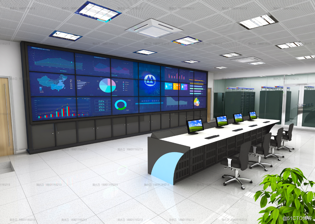 Monitoring data center room hall renderings