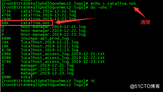 Linux Empty Tomcat log catalina.out