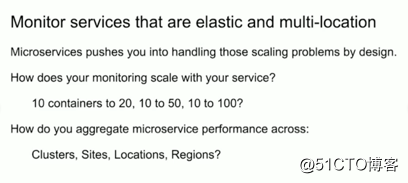 Micro-service monitoring of the five principles