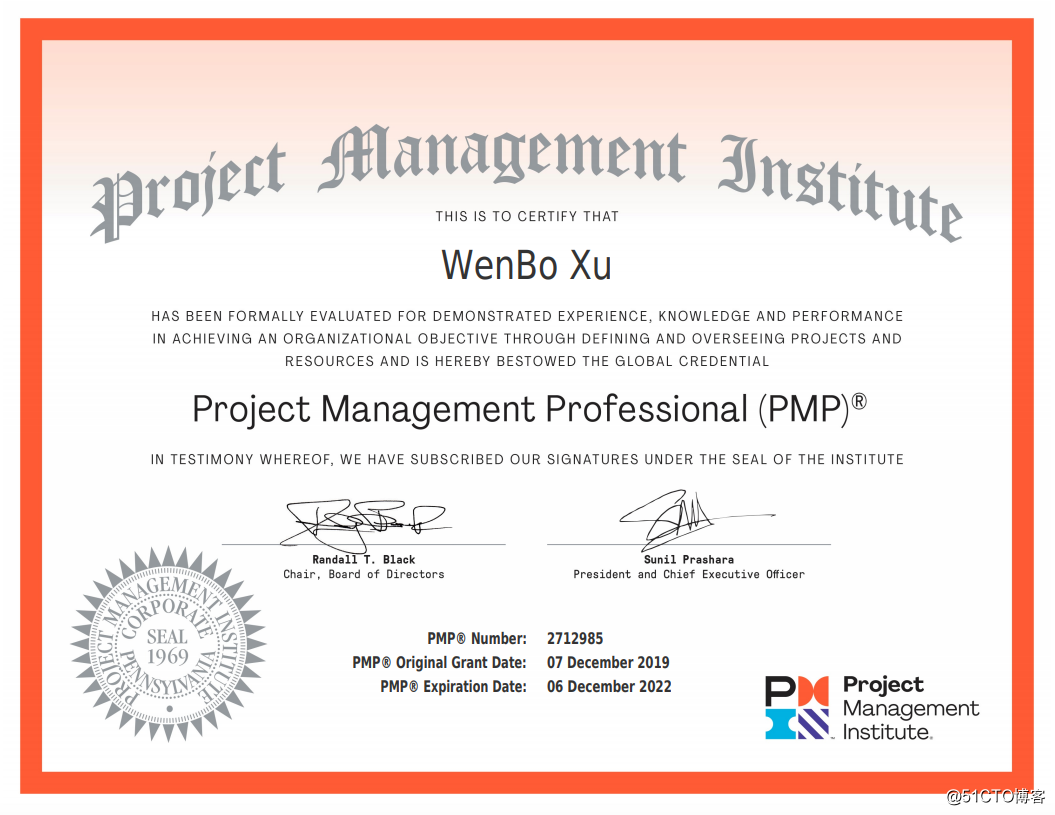 Zero-based also able to pass the PMP exam, perseverance, and finally harvest