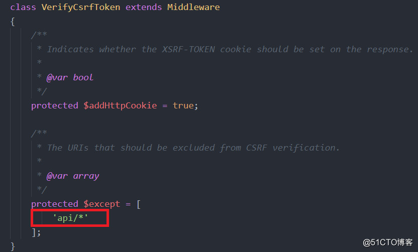 Laravel API CSRF token mismatch